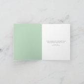 小さなかわいこちゃんモダンのシャワーサンキューカード サンキューカード (内部)