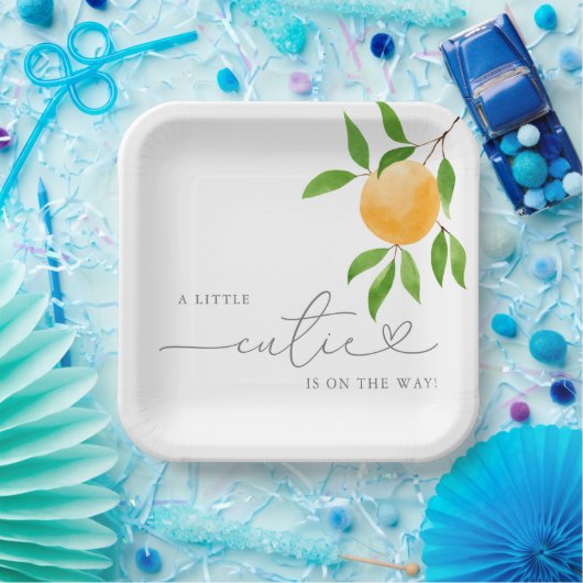 小さなかわいこちゃんモダンのシャワー ペーパープレート (パーティー)