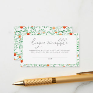 小さなかわいこちゃんモダンの赤ちゃんシャワーおむつラッフル エンクロージャーカード