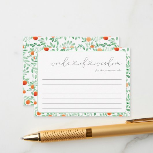 小さなかわいこちゃんモダンの赤ちゃんシャワーアドバイスカード アドバイスカード (正面/裏面インサイチュ)