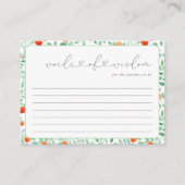 小さなかわいこちゃんモダンの赤ちゃんシャワーアドバイスカード アドバイスカード (正面)