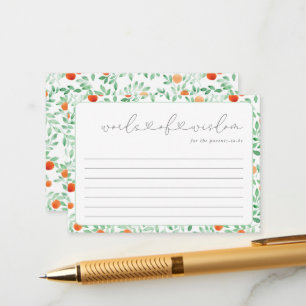 小さなかわいこちゃんモダンの赤ちゃんシャワーアドバイスカード アドバイスカード