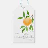 小さなかわいこちゃんモダンの赤ちゃんシャワーメッセージカード ギフトタグ (正面)