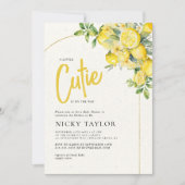 小さなかわいこちゃんレモン柑橘系ベビーシャワー 招待状 (正面)