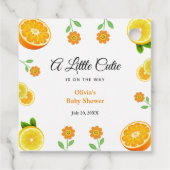 小さなかわいこちゃんレモン柑橘類ありがとう赤ちゃんシャワー フェイバータグ (裏面)