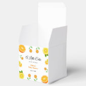 小さなかわいこちゃんレモン柑橘類オレンジ色の赤ちゃんシャワー フェイバーボックス (オープン)