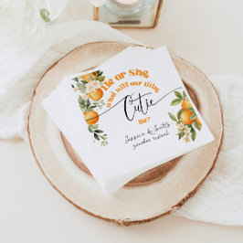 小さなかわいこちゃん性が彼または彼女を明らかにする スタンダードカクテルナプキン