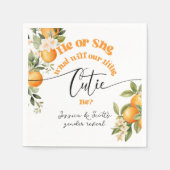 小さなかわいこちゃん性が彼または彼女を明らかにする スタンダードカクテルナプキン (正面)