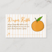 小さなかわいこちゃん柑橘系の赤ちゃんシャワーおむつラッフル エンクロージャーカード (正面)