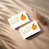 小さなかわいこちゃん柑橘系の赤ちゃんシャワーおむつラッフル エンクロージャーカード