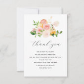 小さなかわいこちゃん柑橘系ベビーシャワーサンキューカード サンキューカード (正面)