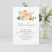 小さなかわいこちゃん柑橘系ベビーシャワーサンキューカード サンキューカード (スタンド正面)