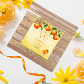 小さなかわいこちゃん柑橘類の水の色ベビーシャワー フェイバータグ