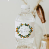 小さなかわいこちゃん柑橘類オレンジの果実の赤ちゃんシャワー ペットボトルラベル