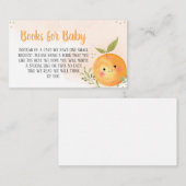 小さなかわいこちゃん柑橘類オレンジ色の本ベビー エンクロージャーカード (正面/裏面)