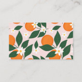 小さなかわいこちゃん植物柑橘類オレンジ色の赤ちゃんシャワー エンクロージャーカード (裏面)