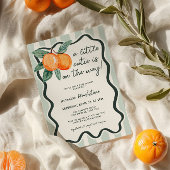 小さなかわいこちゃん男女兼用のシャワー 招待状