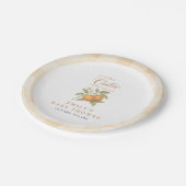 小さなかわいこちゃん男女兼用の赤ちゃんシャワー ペーパープレート (アングル)