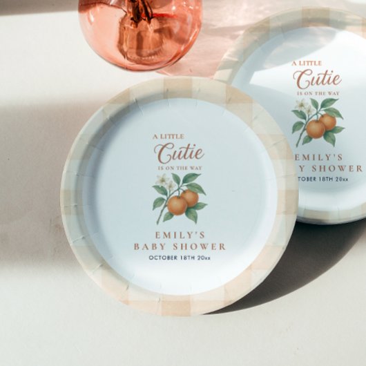 小さなかわいこちゃん男女兼用の赤ちゃんシャワー ペーパープレート