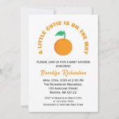 小さなかわいこちゃん男女兼用の赤ちゃんシャワー 招待状 (正面)