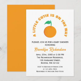 小さなかわいこちゃん男女兼用の赤ちゃんシャワー 招待状