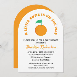 小さなかわいこちゃん男女兼用の赤ちゃんシャワー 招待状