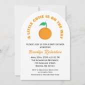 小さなかわいこちゃん男女兼用の赤ちゃんシャワー 招待状 (正面)