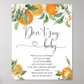 小さなかわいこちゃん赤ちゃんシャワーのゲームを言わない ポスター (正面)