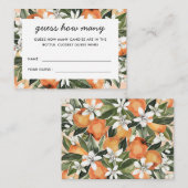 小さなかわいこちゃん赤ちゃんシャワー推測いくつまで エンクロージャーカード (正面/裏面)