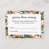 小さなかわいこちゃん赤ちゃんシャワー推測いくつまで エンクロージャーカード (正面)