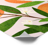 小さなかわいこちゃん |ピンクモダンのウェルカムサインのポスター ポスター (角)