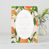 小さなかわいこちゃん |ピンクモダンのニュートラルベビーシャワー 招待状 (スタンド正面)