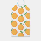 小さなかわいこちゃん、赤ちゃんシャワー、ありがとうラベル、オレンジ ギフトタグ (裏面)