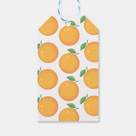 小さなかわいこちゃん、赤ちゃんシャワー、ありがとうラベル、オレンジ ギフトタグ (裏面)