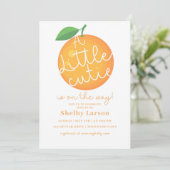 小さなかわいこちゃん、赤ん坊のシャワー男女兼用。 招待状 (スタンド正面)