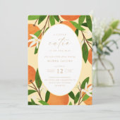 小さなかわいこちゃん |黄モダン色ニュートラルベビーシャワー 招待状 (スタンド正面)