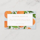 小さなかわいこちゃん | Blue Citrus モダンおむつラッフル エンクロージャーカード (正面)