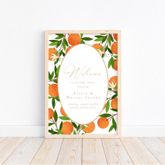 小さなかわいこちゃん | Citrus モダンWelcome Sign Poster ポスター