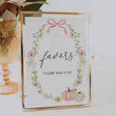 小さなかわいらしかぼちゃの赤ちゃんシャワーはサインを好む ポスター