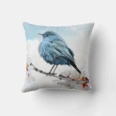 小さなかわいらしブルーバード クッション (裏面)