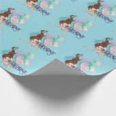 小さなかわいらし人魚のギフトラッピング紙 ラッピングペーパー (角)