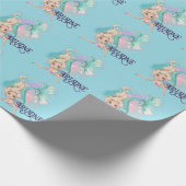 小さなかわいらし人魚のギフトラッピング紙 ラッピングペーパー (角)