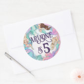 小さなかわいらし人魚シール ラウンドシール (封筒)