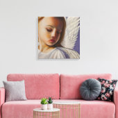 小さなかわいらし天使の子供 キャンバスプリント (インサイチュ (リビング))