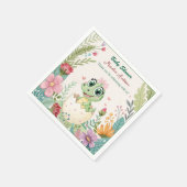 小さなかわいらし恐竜の水彩孵化 スタンダードカクテルナプキン (角)