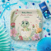 小さなかわいらし恐竜の水彩孵化 ペーパープレート (パーティー)