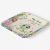 小さなかわいらし恐竜の水彩孵化 ペーパープレート (傾斜あり)