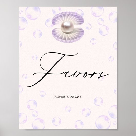 小さなかわいらし真珠は赤ちゃんシャワーを好む ポスター (正面)