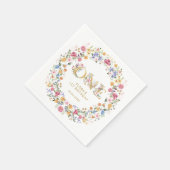 小さなかわいらし野草娘1st誕生日パーティー スタンダードカクテルナプキン (角)