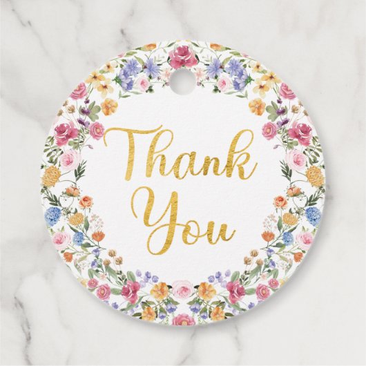 小さなかわいらし野草娘1st誕生日パーティー フェイバータグ (裏面)